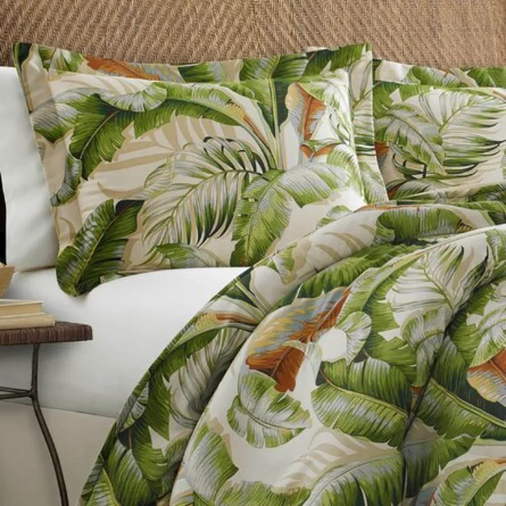 brand new Tommy Bahama Palmiers 100% Cotton QUEEN Duvet Cover + 2 Shams